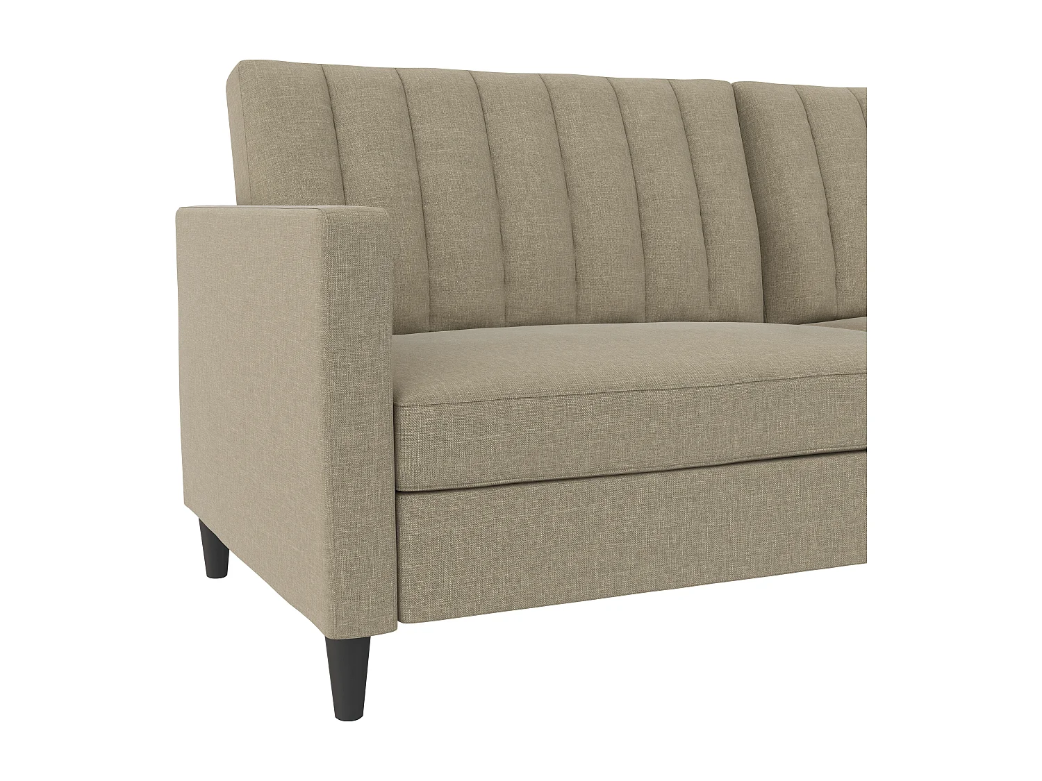 3-zits slaapbank in cappuccino stof