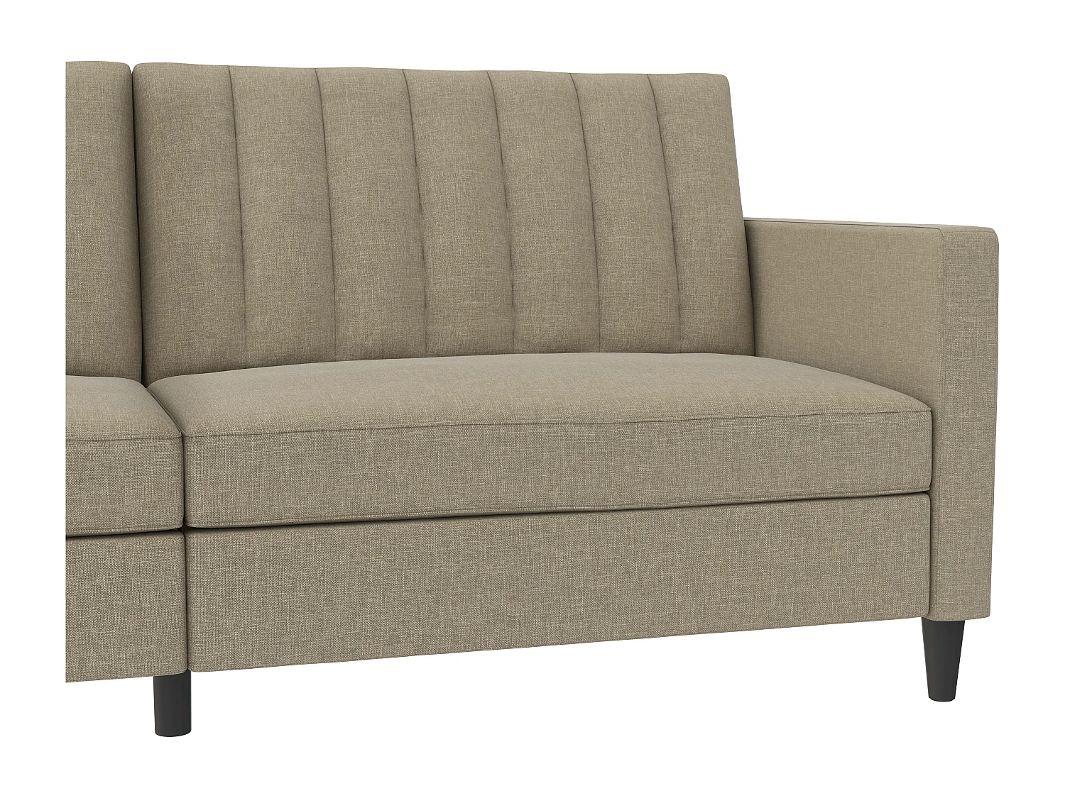 3-zits slaapbank in cappuccino stof