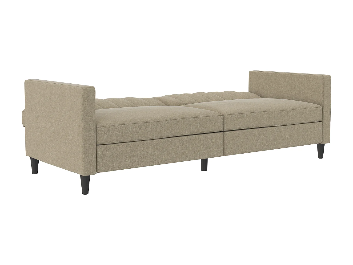 3-zits slaapbank in cappuccino stof