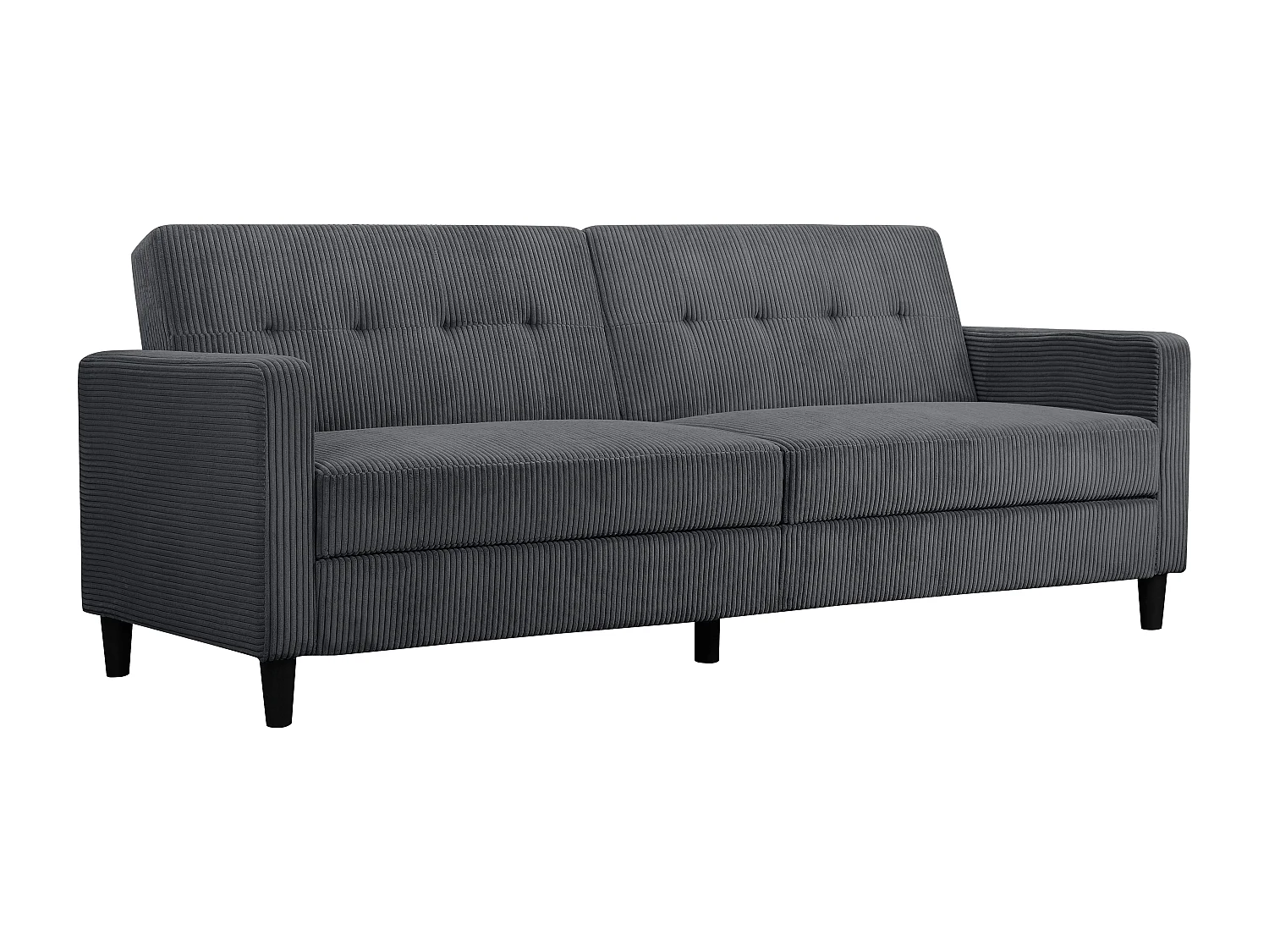 Hartford II | Sofabett 3 Sitzer in Anthrazit