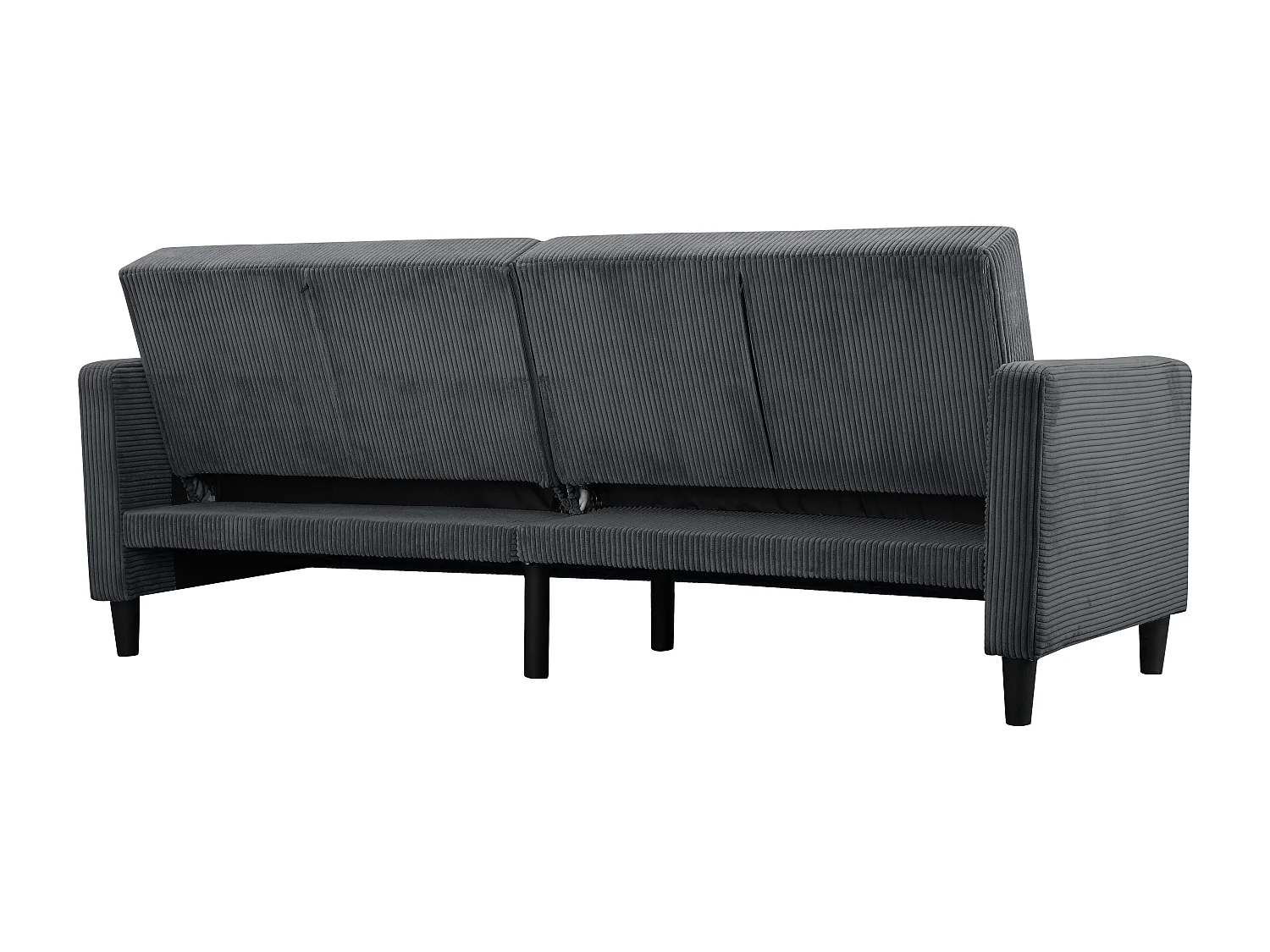 Hartford II | Sofabett 3 Sitzer in Anthrazit