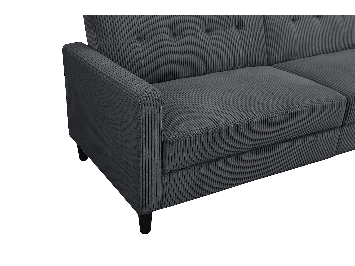 Hartford II | Sofabett 3 Sitzer in Anthrazit