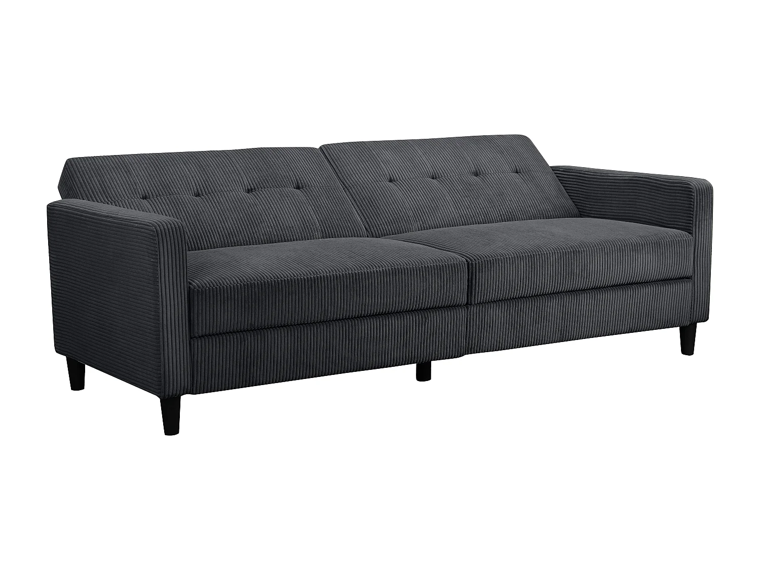 Hartford II | Sofabett 3 Sitzer in Anthrazit