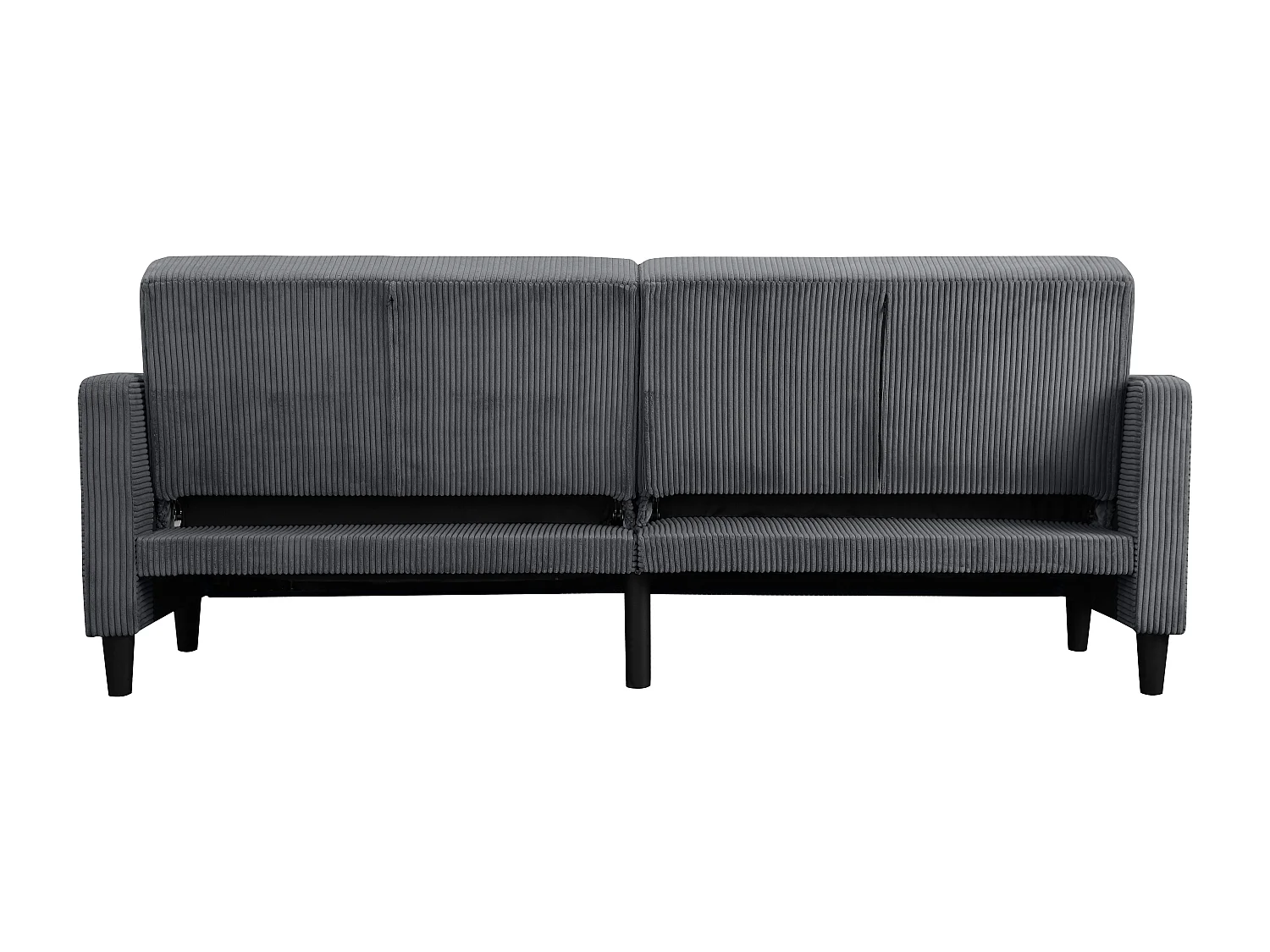 Hartford II | Sofabett 3 Sitzer in Anthrazit