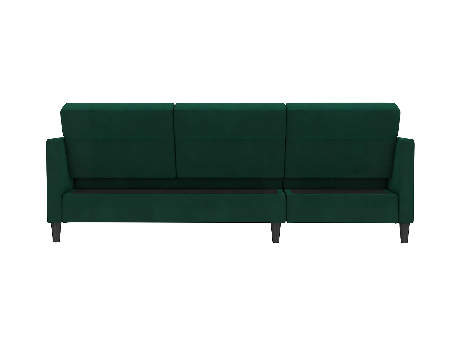 3-zits hoekslaapbank in donkergroen linnen