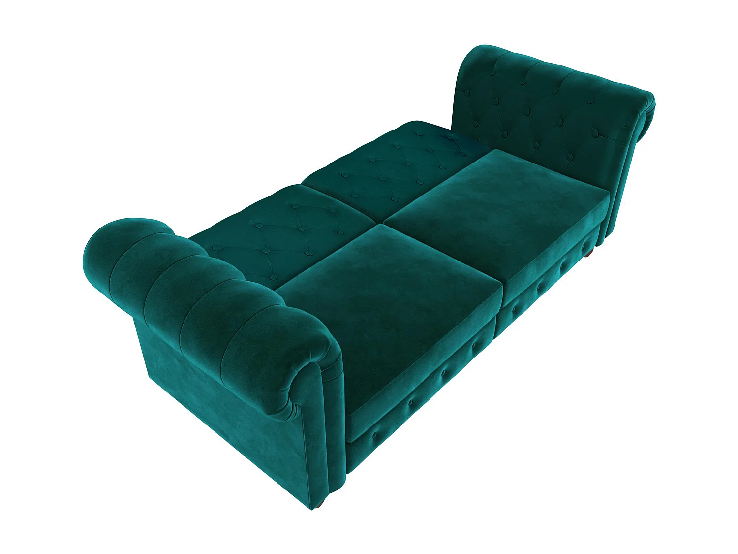 Canapé lit 3 places en velours vert