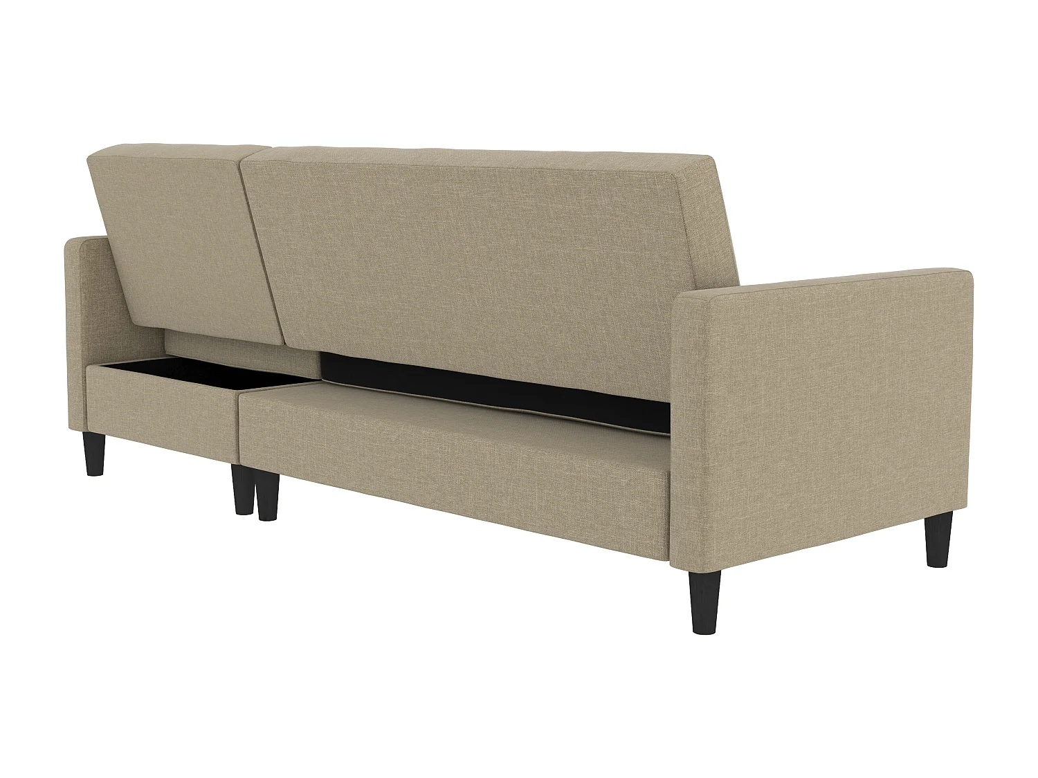 Celine | Canapé-lit 3 places avec méridienne en lin cappuchino