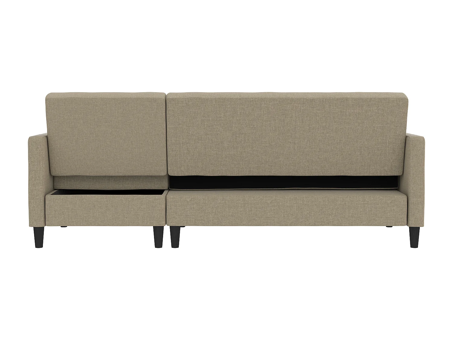 Celine | Canapé-lit 3 places avec méridienne en lin cappuchino