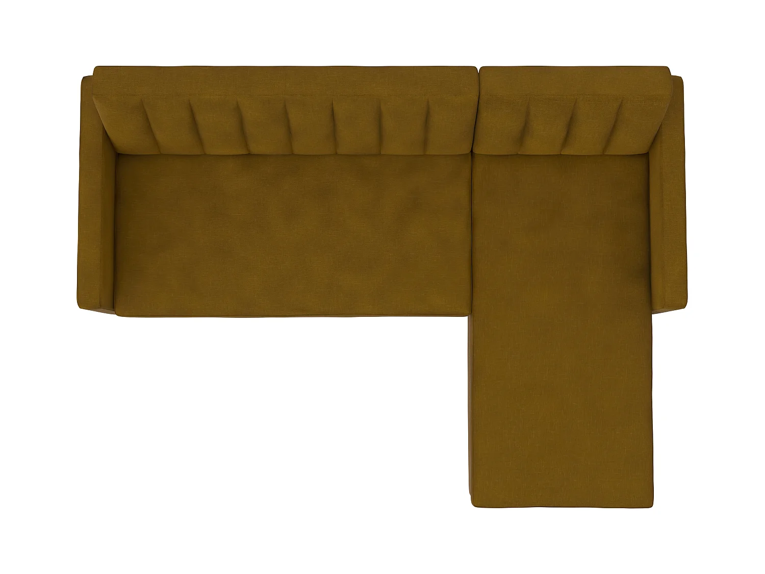 Celine | Canapé convertible 3 places avec méridienne en lin curry