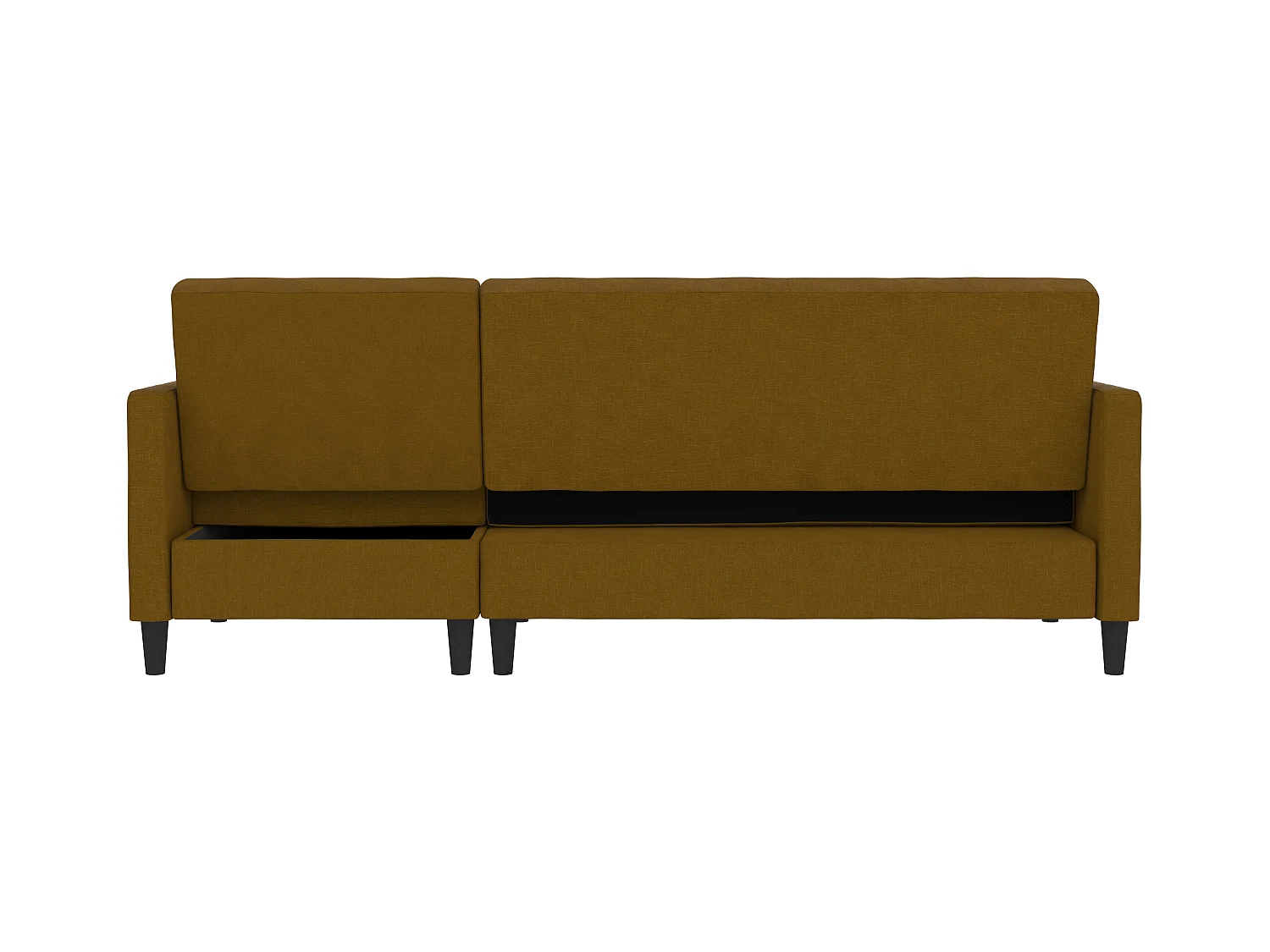 Celine | Canapé convertible 3 places avec méridienne en lin curry