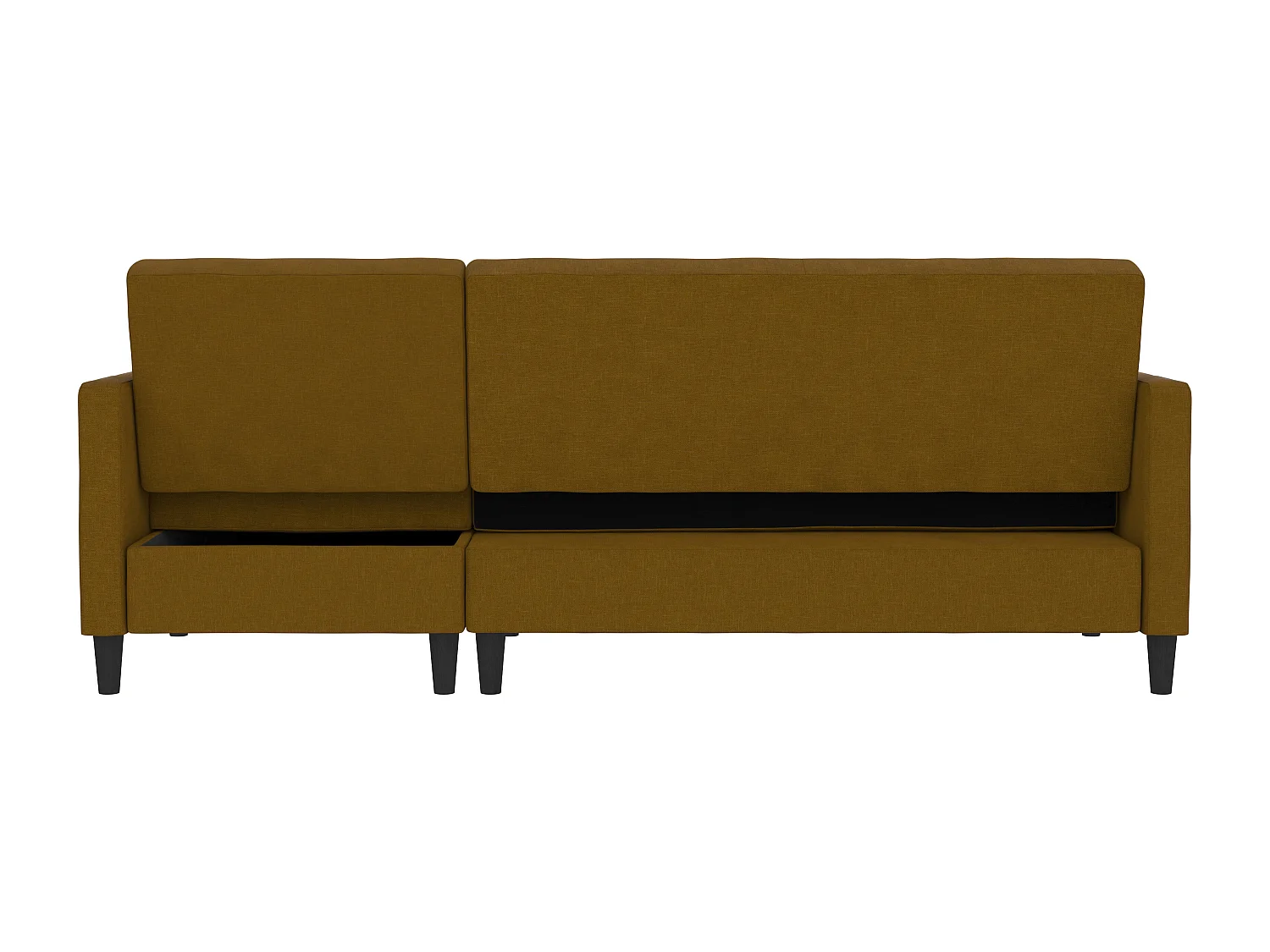 Celine | Canapé convertible 3 places avec méridienne en lin curry