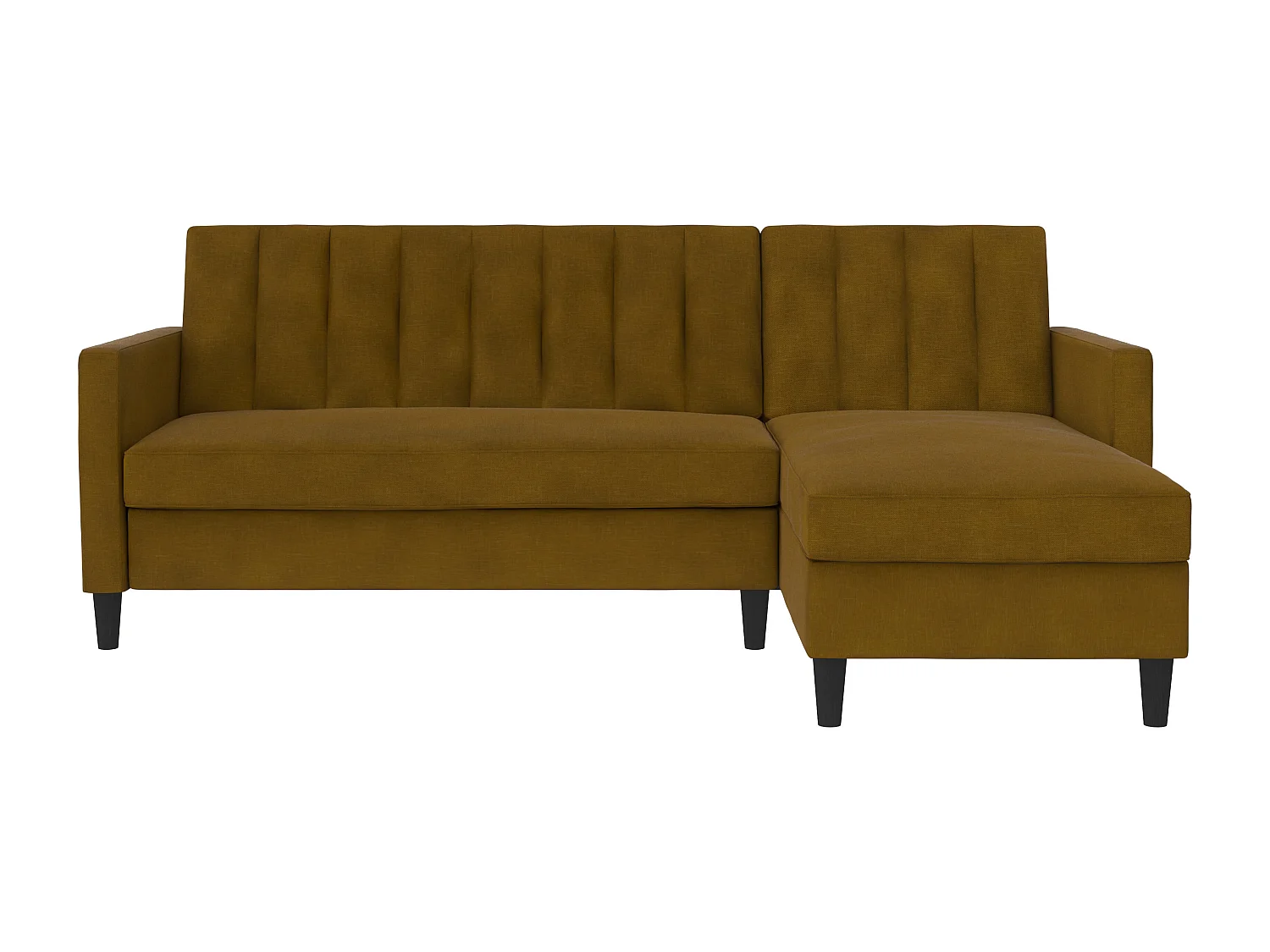 Celine | Canapé convertible 3 places avec méridienne en lin curry