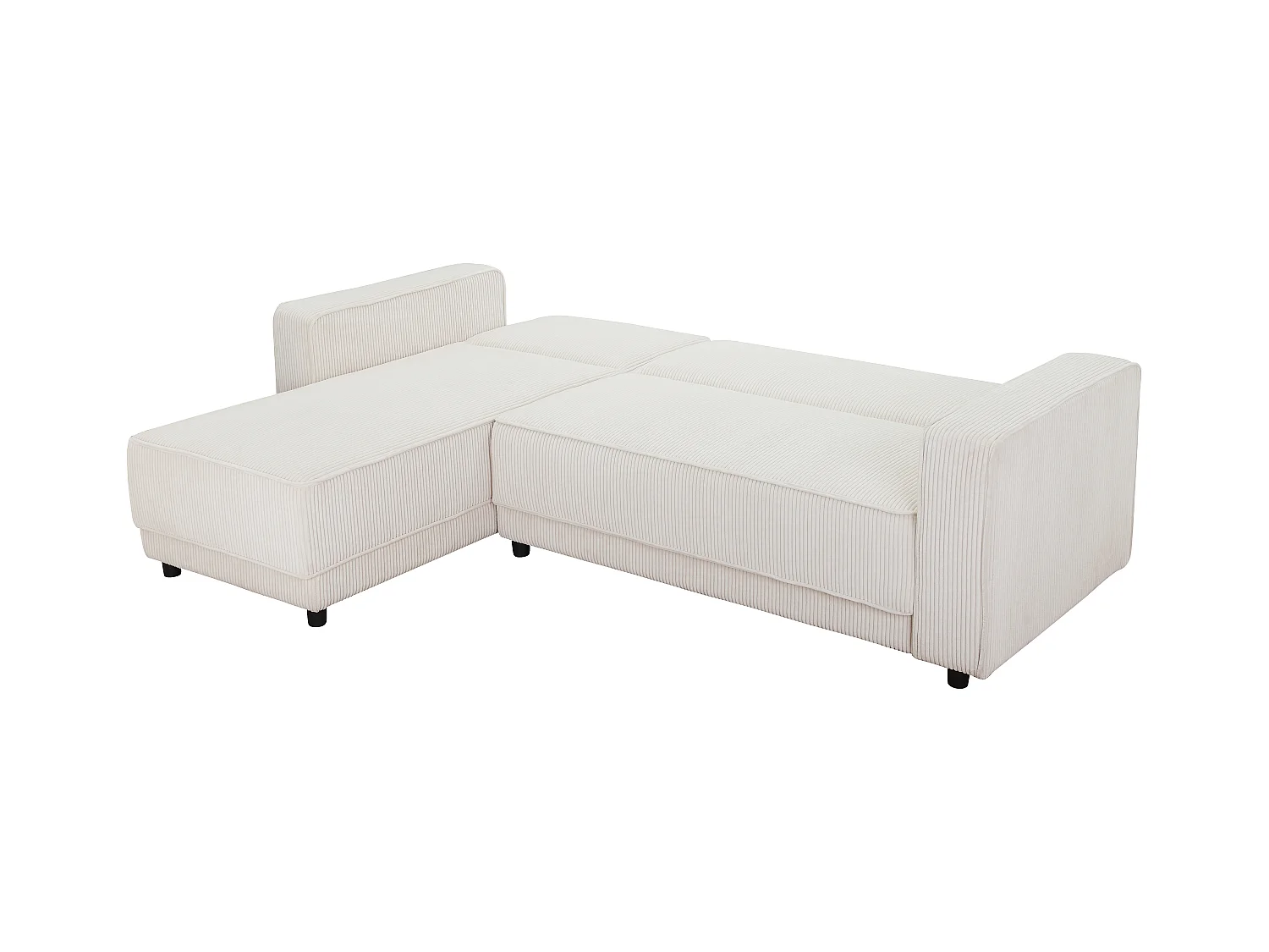 Allie | Slaapbank L-vorm in crème stof