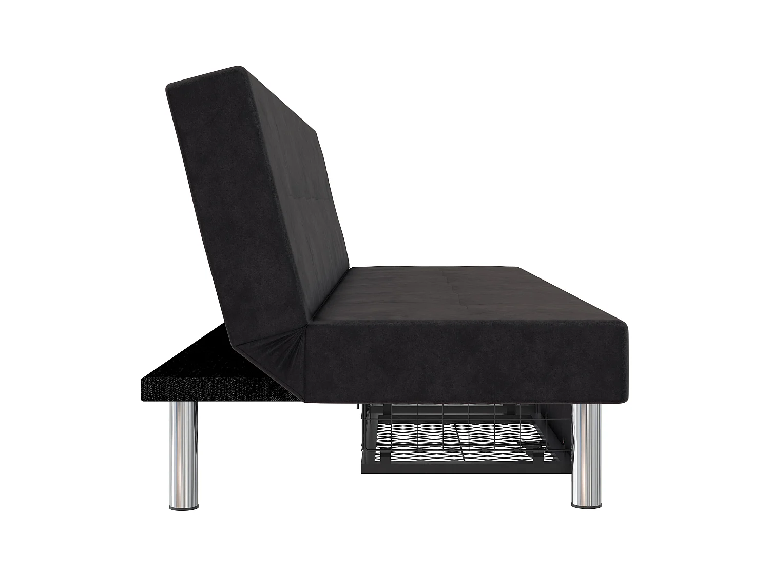 Erica | Futon met opbergruimte in antraciet microvezel