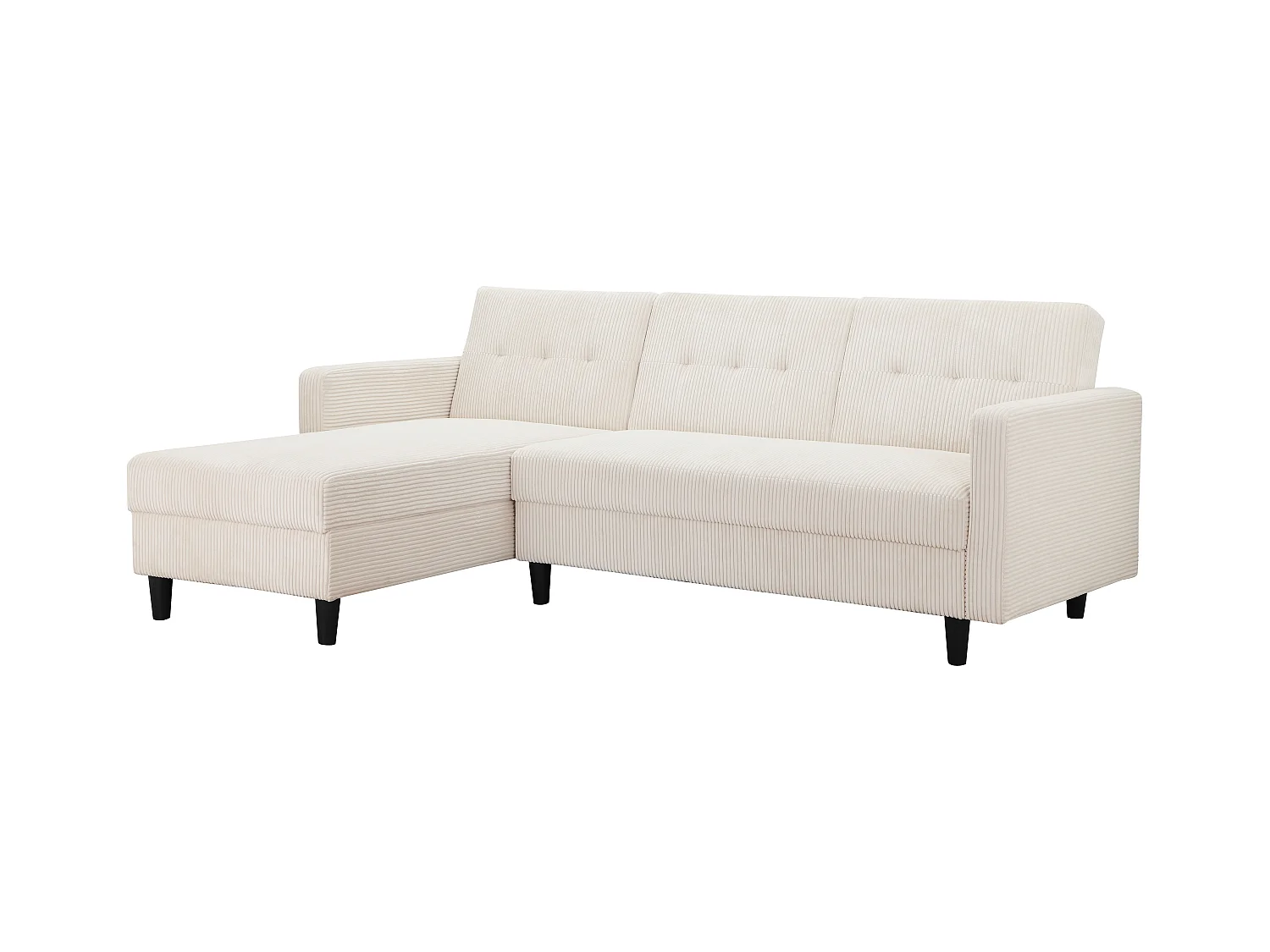 Hartford II | Slaapbank met opbergruimte in crème