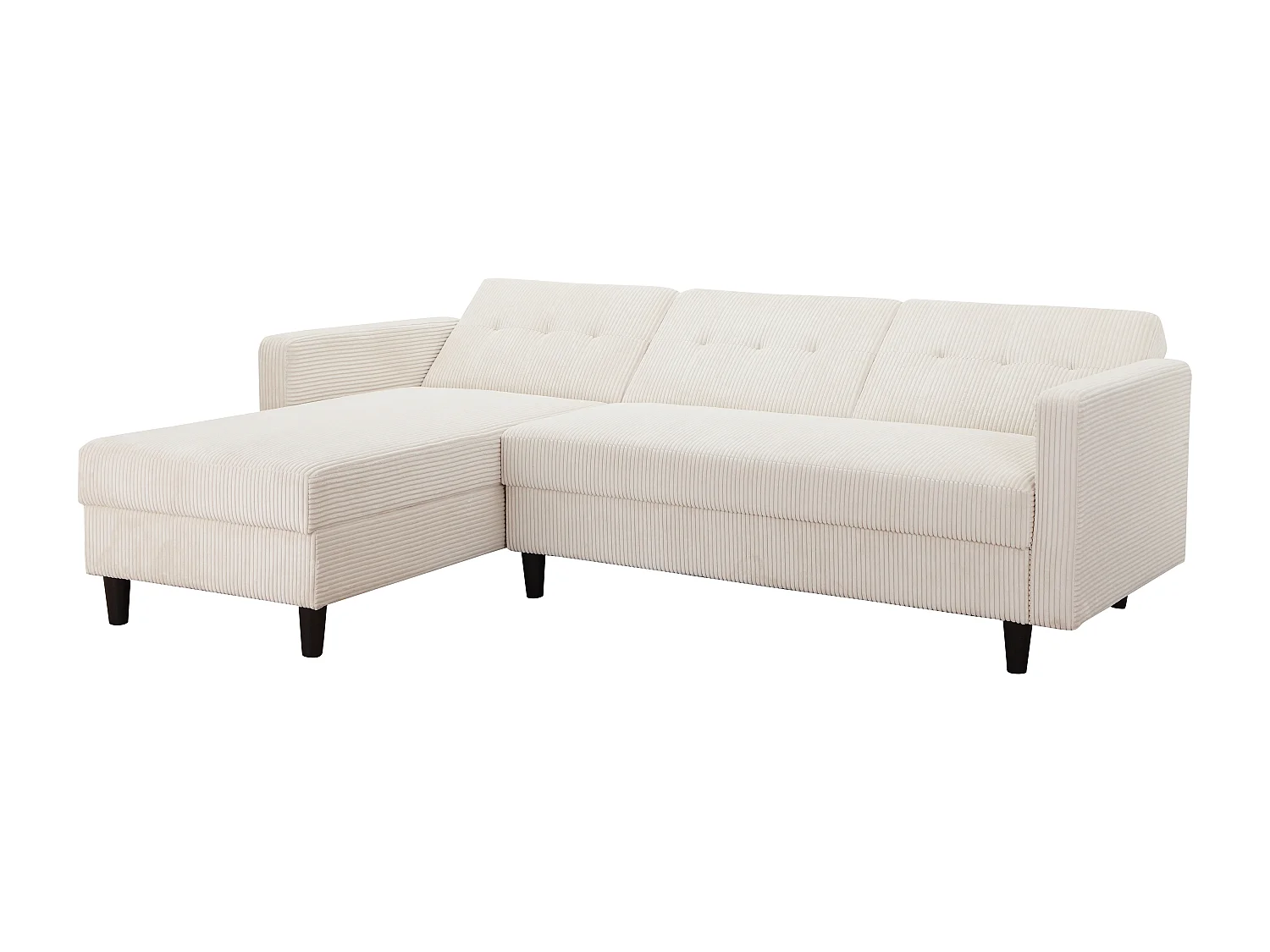 Hartford II | Canapé-lit avec rangement en crème
