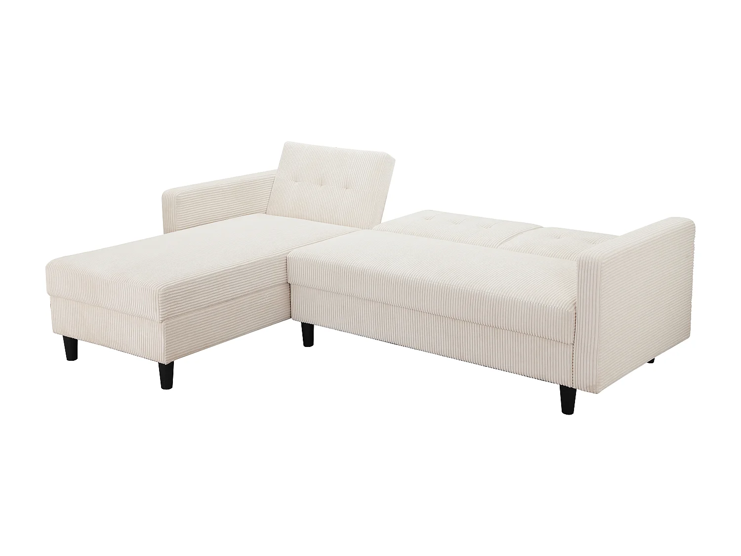 Hartford II | Canapé-lit avec rangement en crème