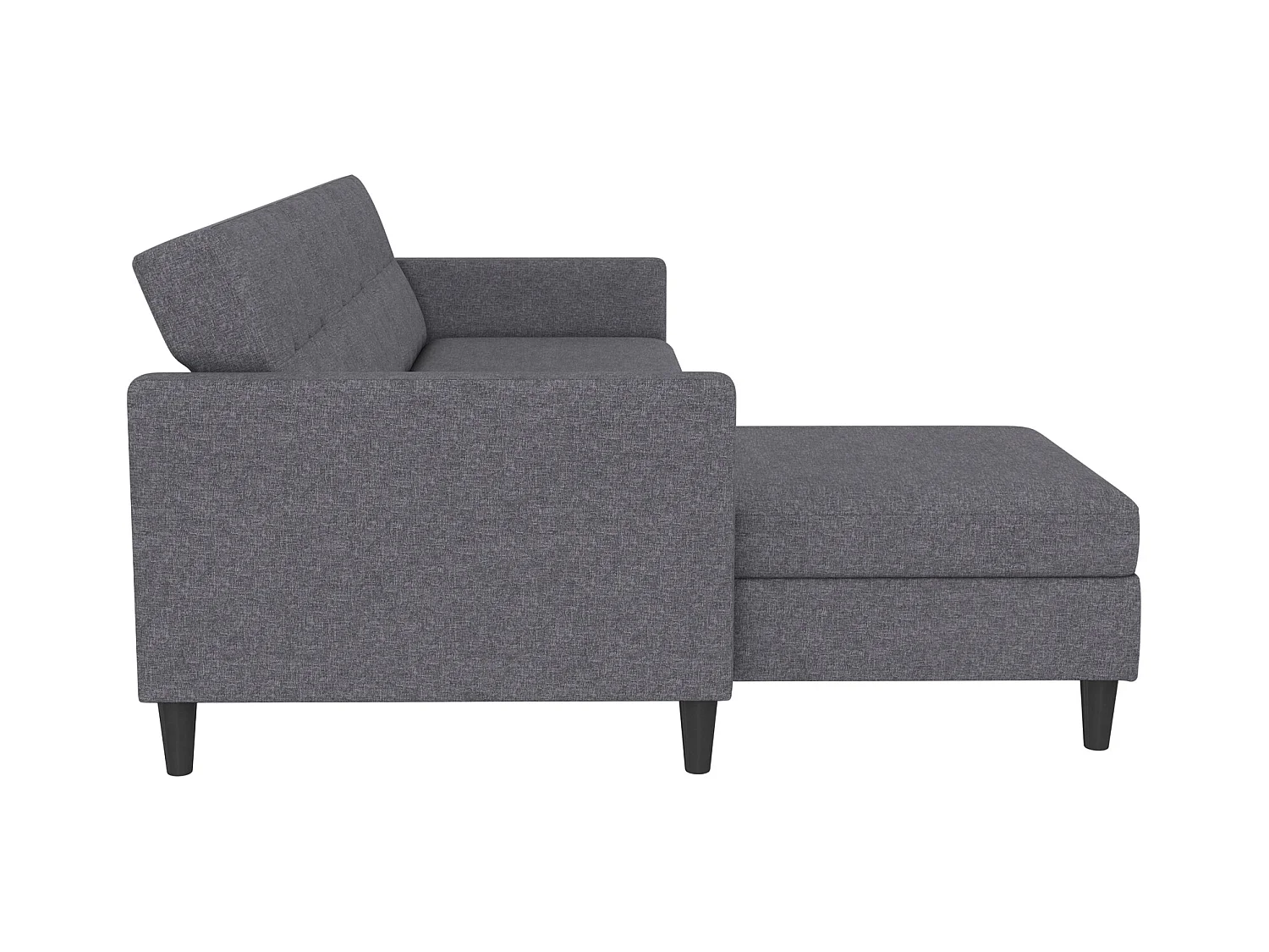 3-zits hoekslaapbank in grijs linnen