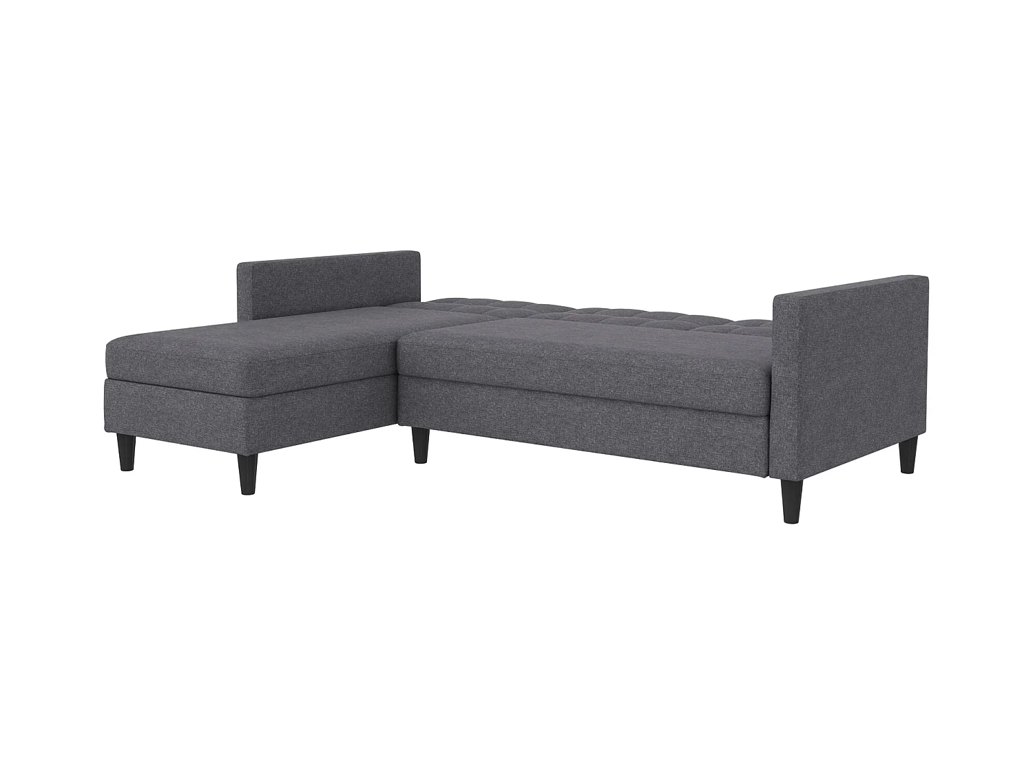 3-zits hoekslaapbank in grijs linnen