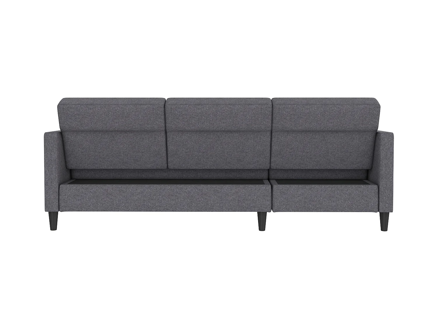 3-zits hoekslaapbank in grijs linnen