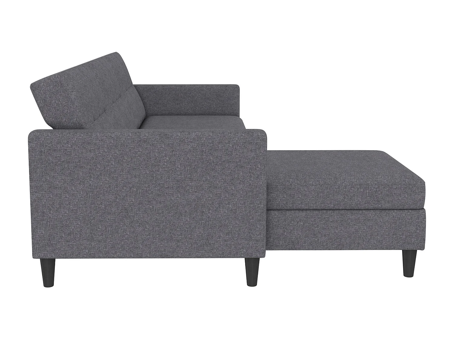 Hartford | Canapé lit 3 places avec méridienne en lin gris