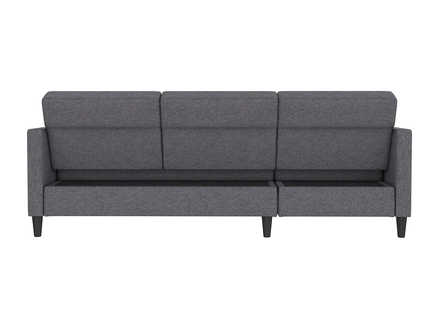 Hartford | Canapé lit 3 places avec méridienne en lin gris