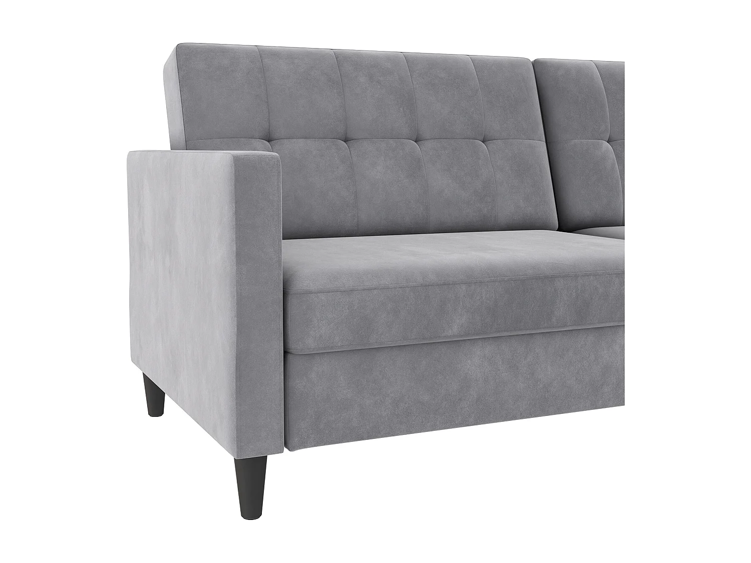 Hartford | Canapé convertible 3 places en velours gris