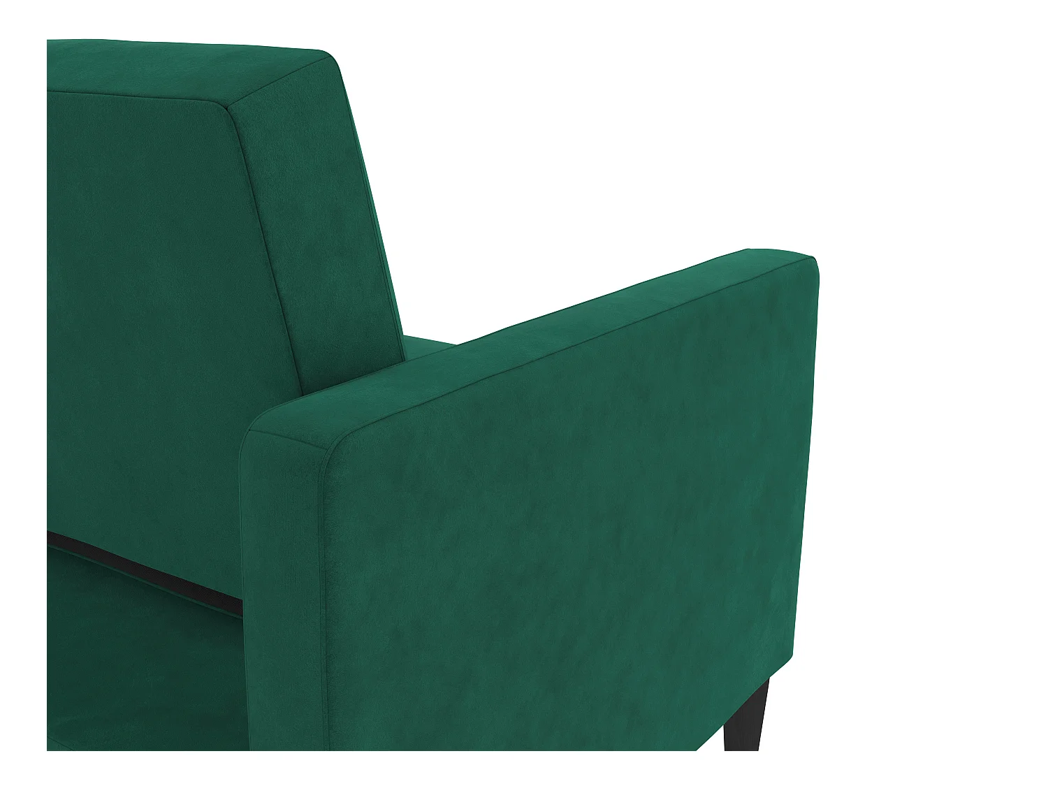 3-zits hoekslaapbank met opbergruimte in donkergroen fluweel