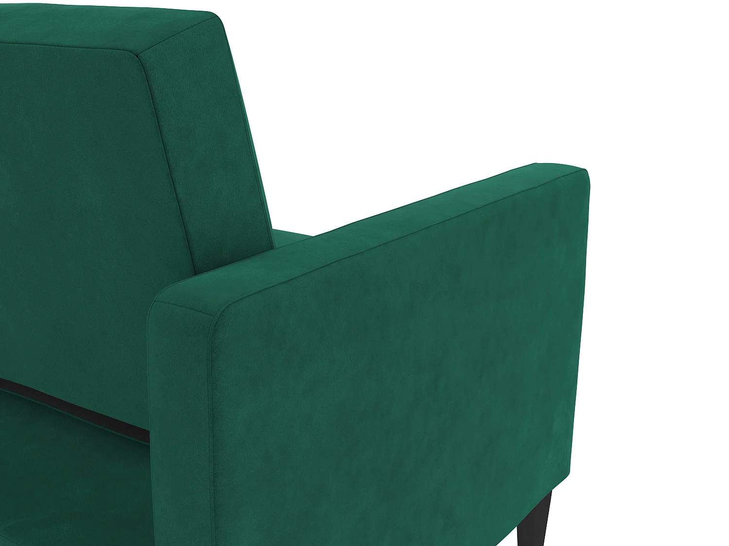 Celine | Canapé-lit 3 places avec méridienne en velours vert foncé