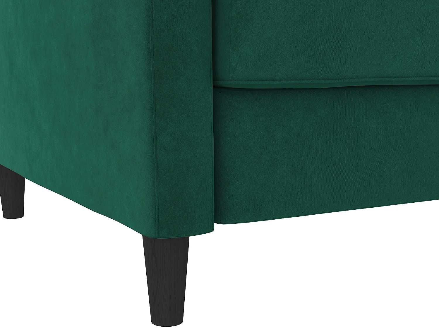 Celine | Canapé-lit 3 places avec méridienne en velours vert foncé