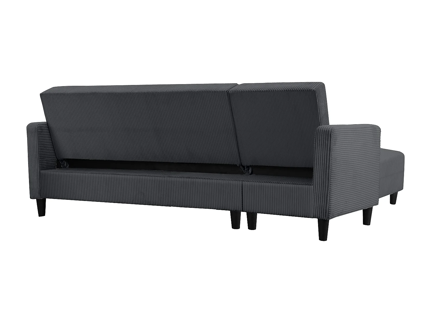 Hartford II | Canapé avec rangement en anthracite