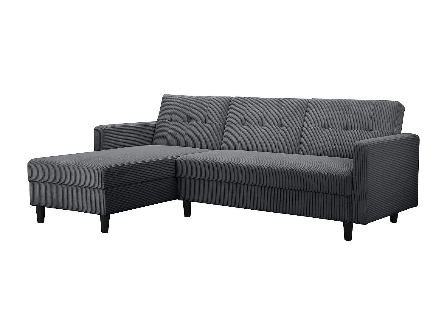 Hartford II | Canapé avec rangement en anthracite