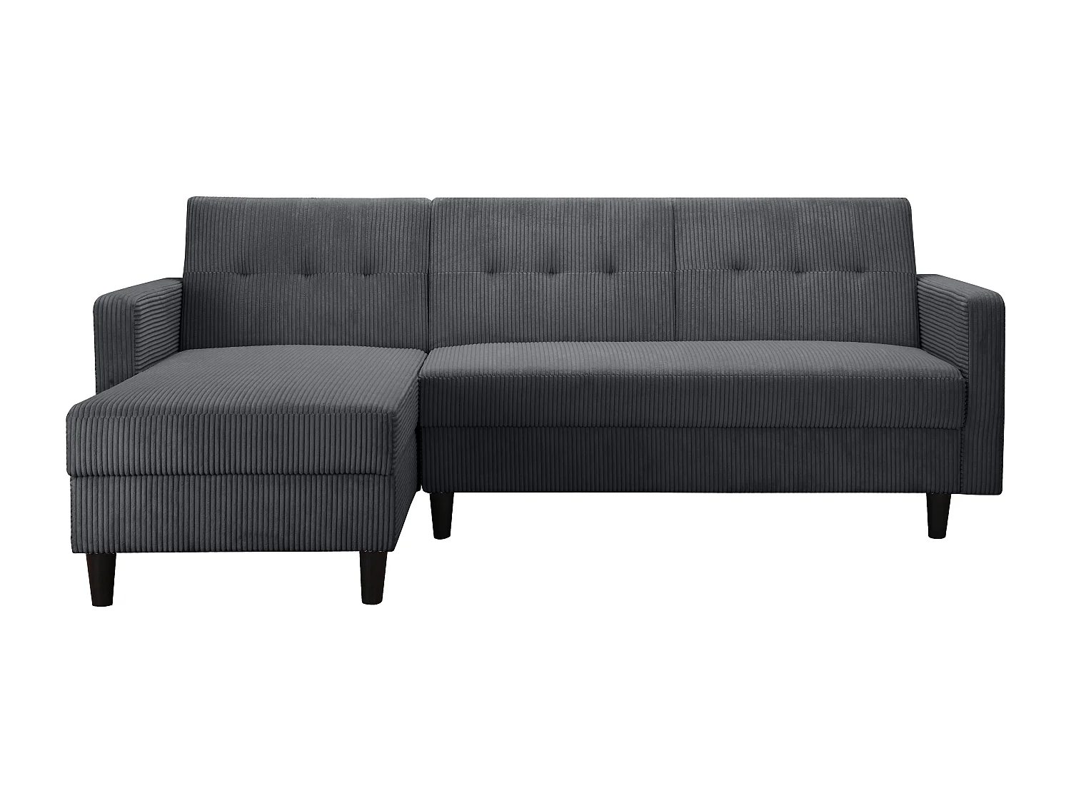 Hartford II | Canapé avec rangement en anthracite