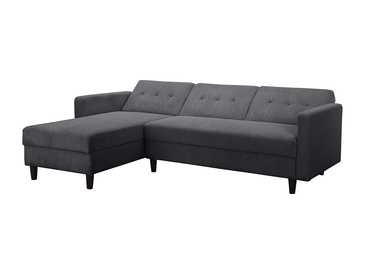 Hartford II | Canapé avec rangement en anthracite