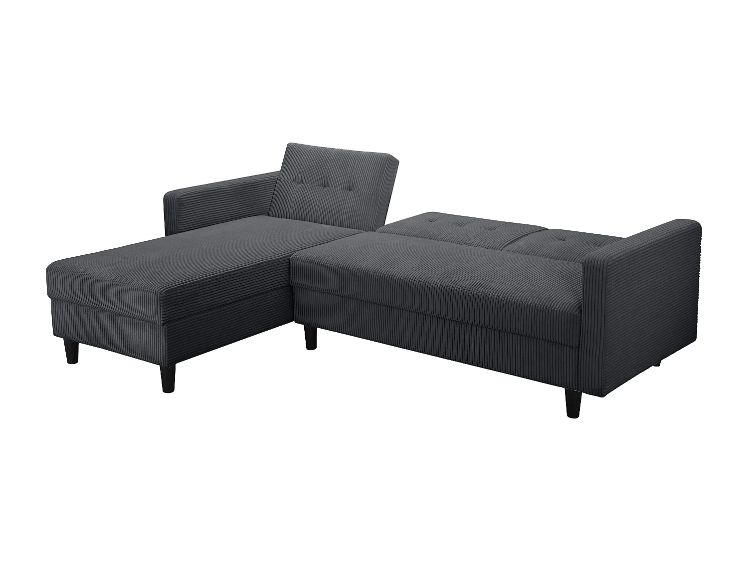 Hartford II | Canapé avec rangement en anthracite