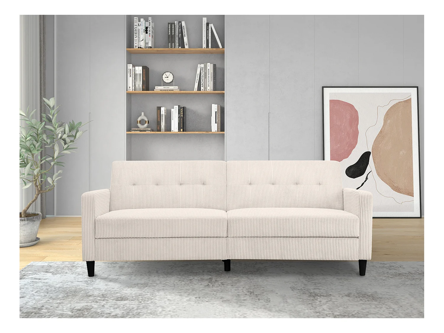 Hartford II | Canapé 3 places en crème