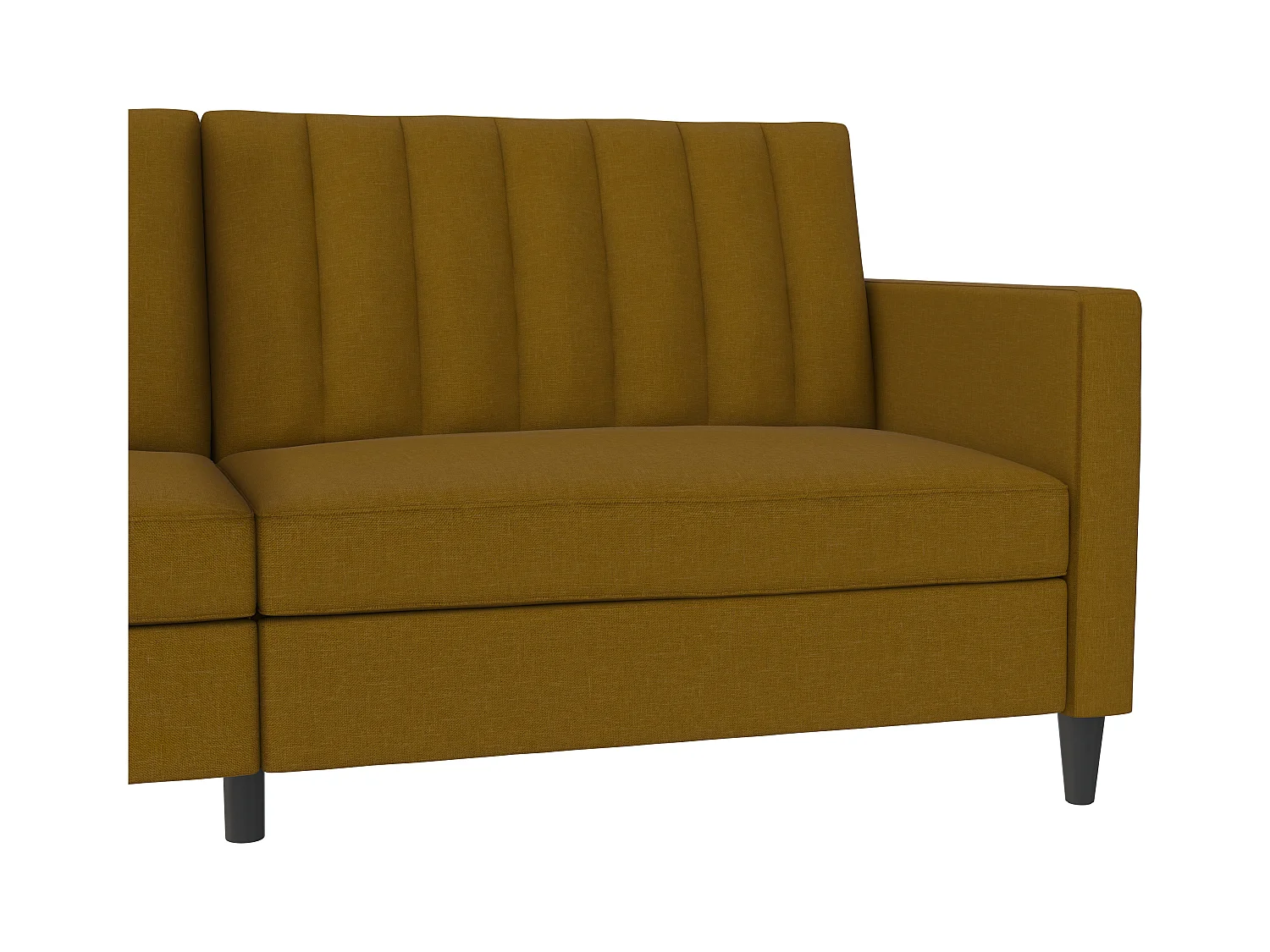 3-zits slaapbank in curry stof