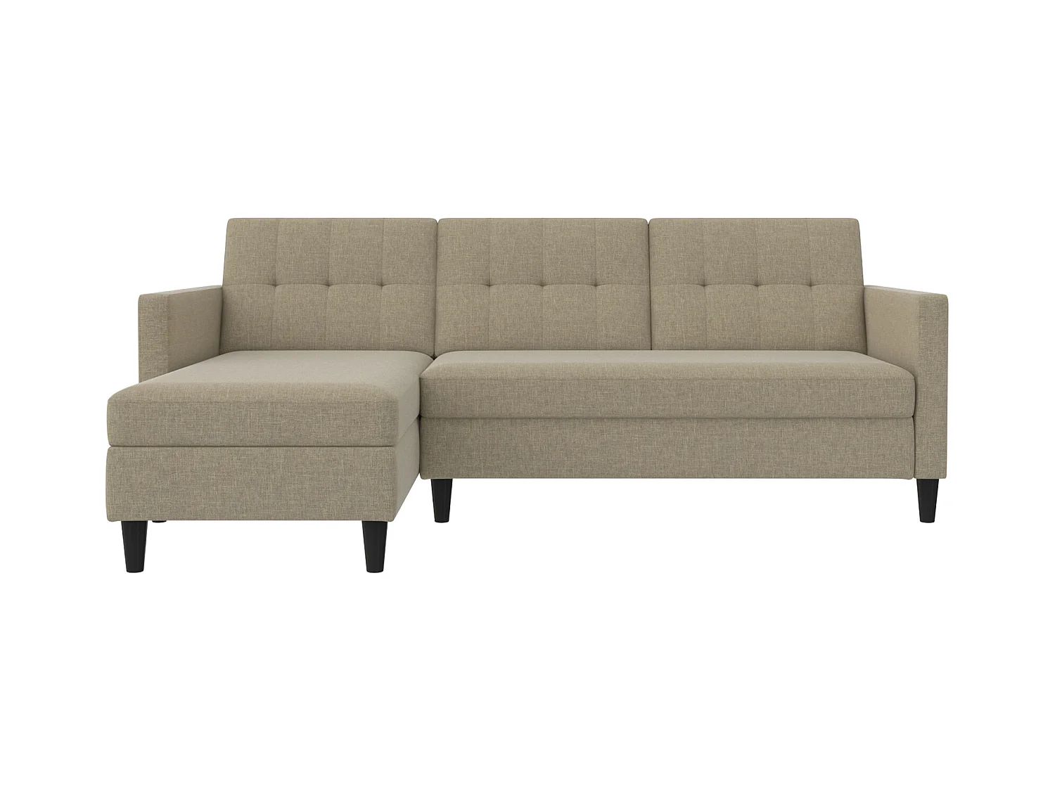 Hartford | Canapé-lit 3 places avec méridienne en lin capuchino