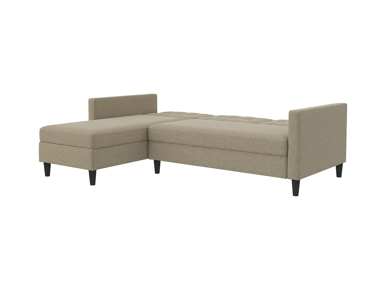 Hartford | Canapé-lit 3 places avec méridienne en lin capuchino