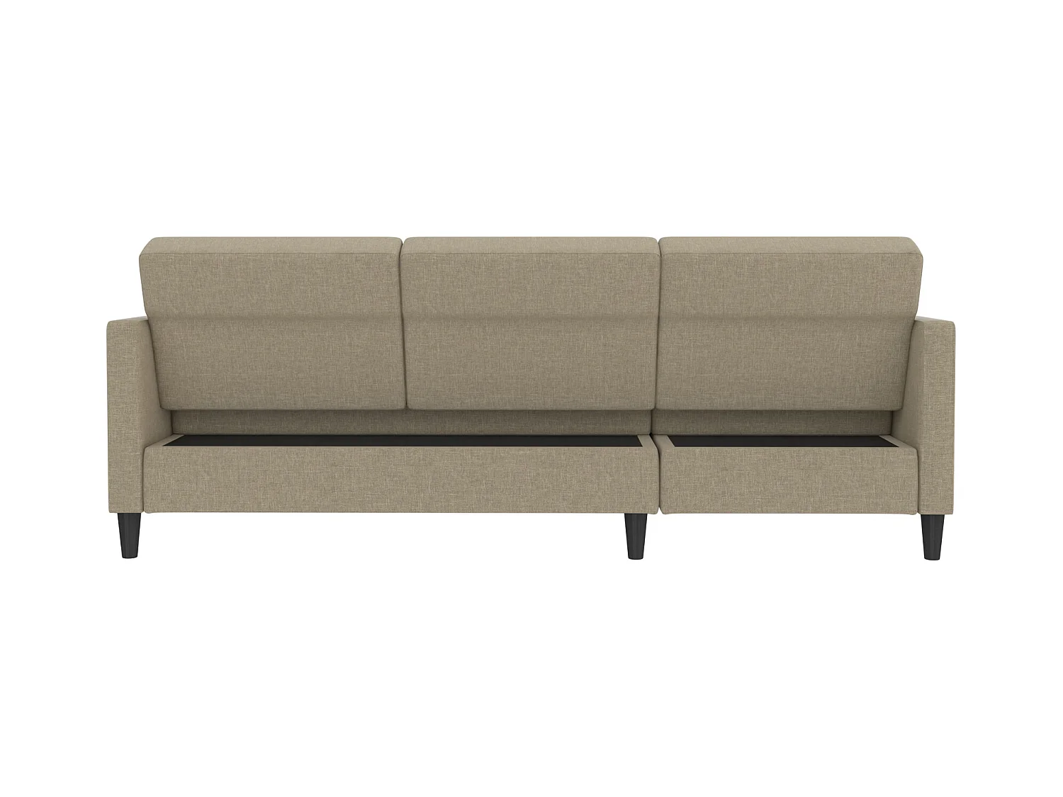 3-zits hoekslaapbank in cappuchino linnen