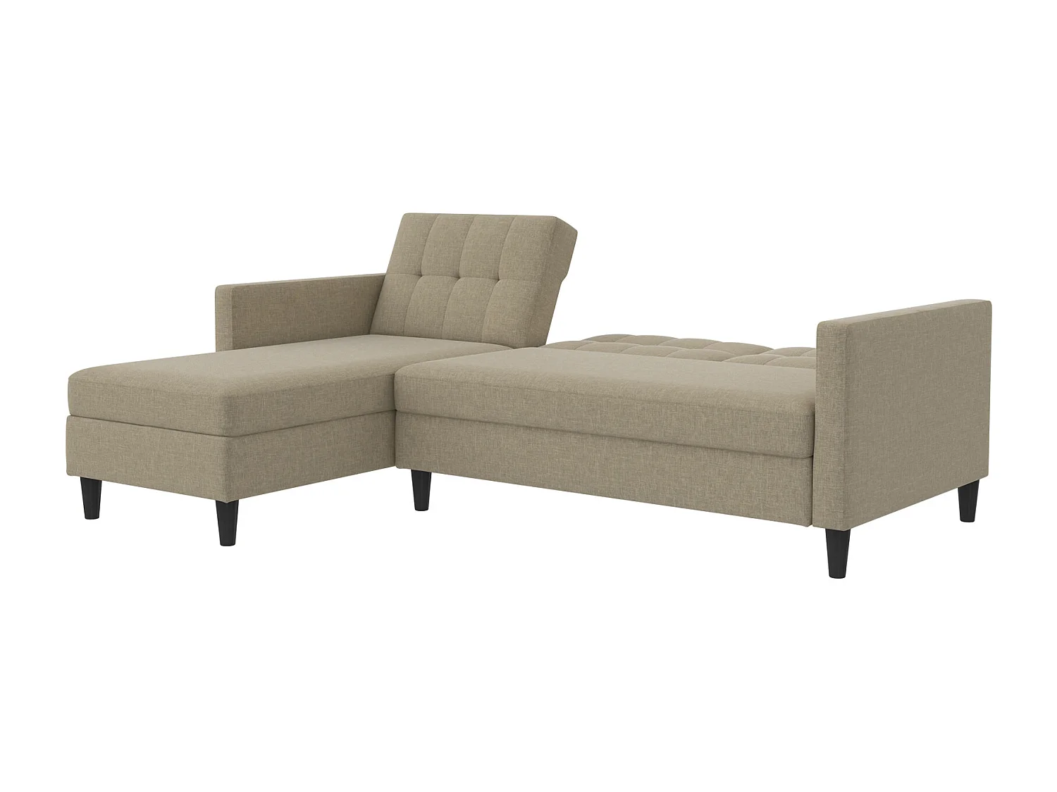 Hartford | Canapé-lit 3 places avec méridienne en lin capuchino