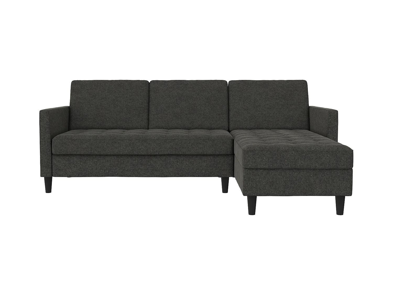 3-zits hoekslaapbank in antraciet stof