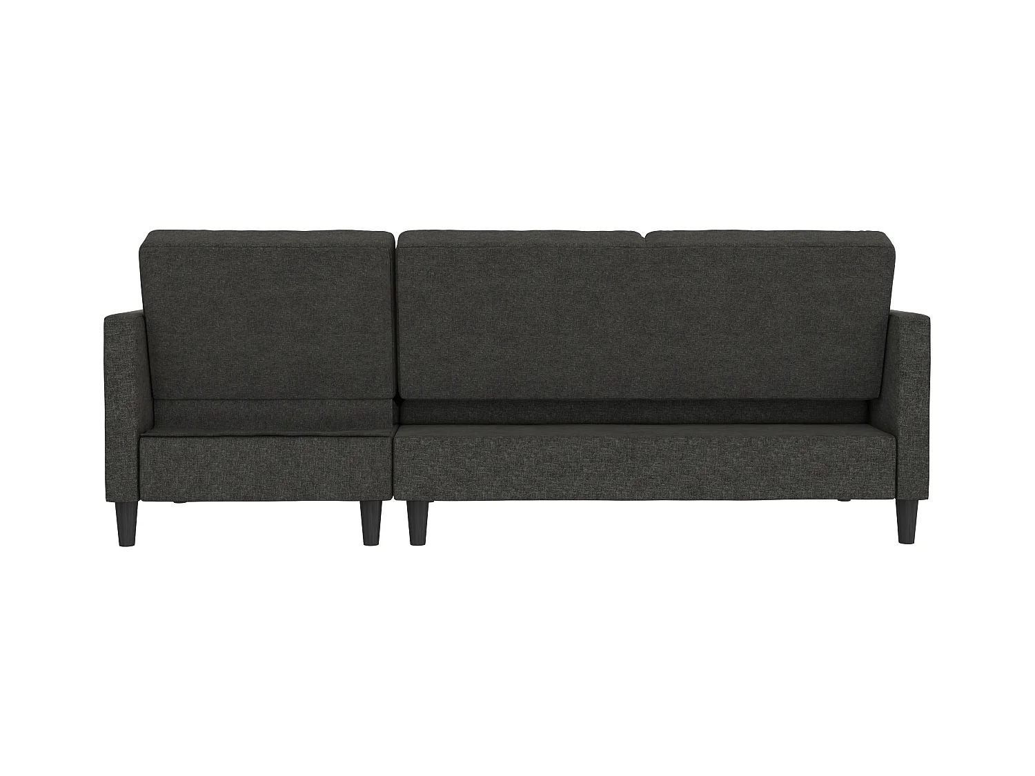 3-zits hoekslaapbank in antraciet stof