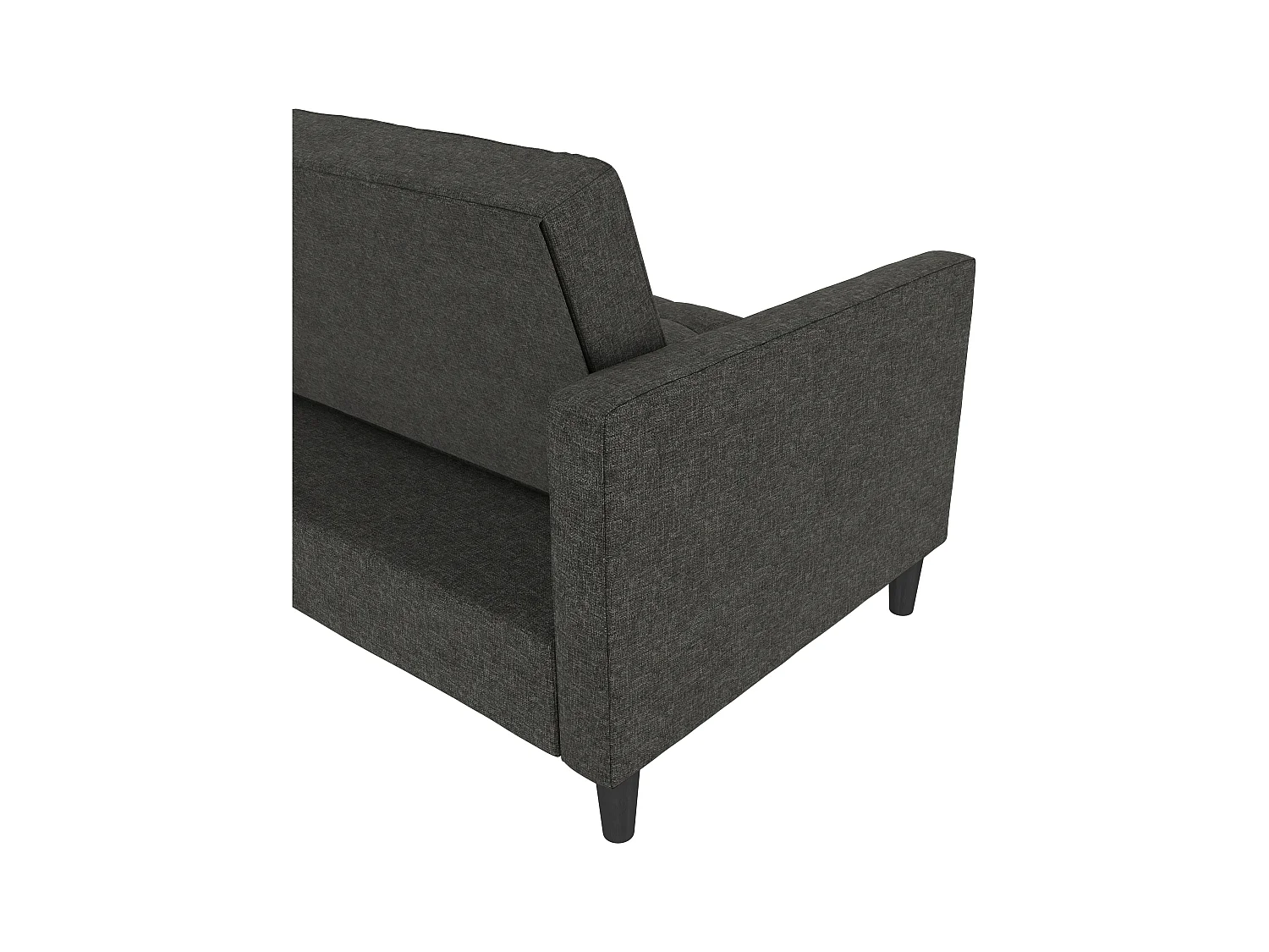 3-zits hoekslaapbank in antraciet stof