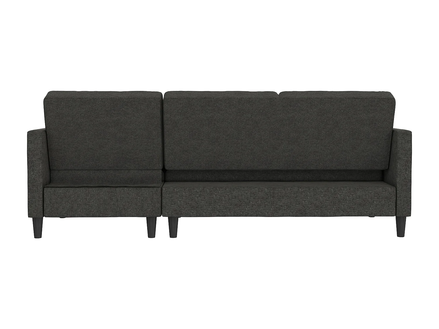 Presley | Canapé convertible 3 places avec méridienne en lin anthracite