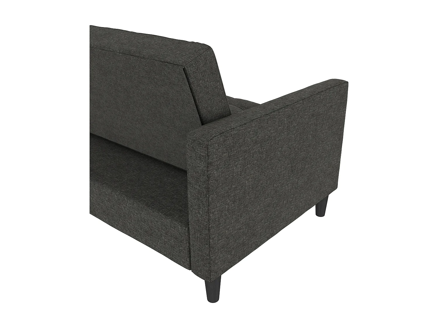 Presley | Canapé convertible 3 places avec méridienne en lin anthracite