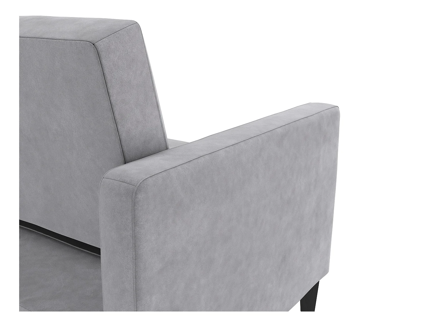 3-zits hoekslaapbank in grijs fluweel