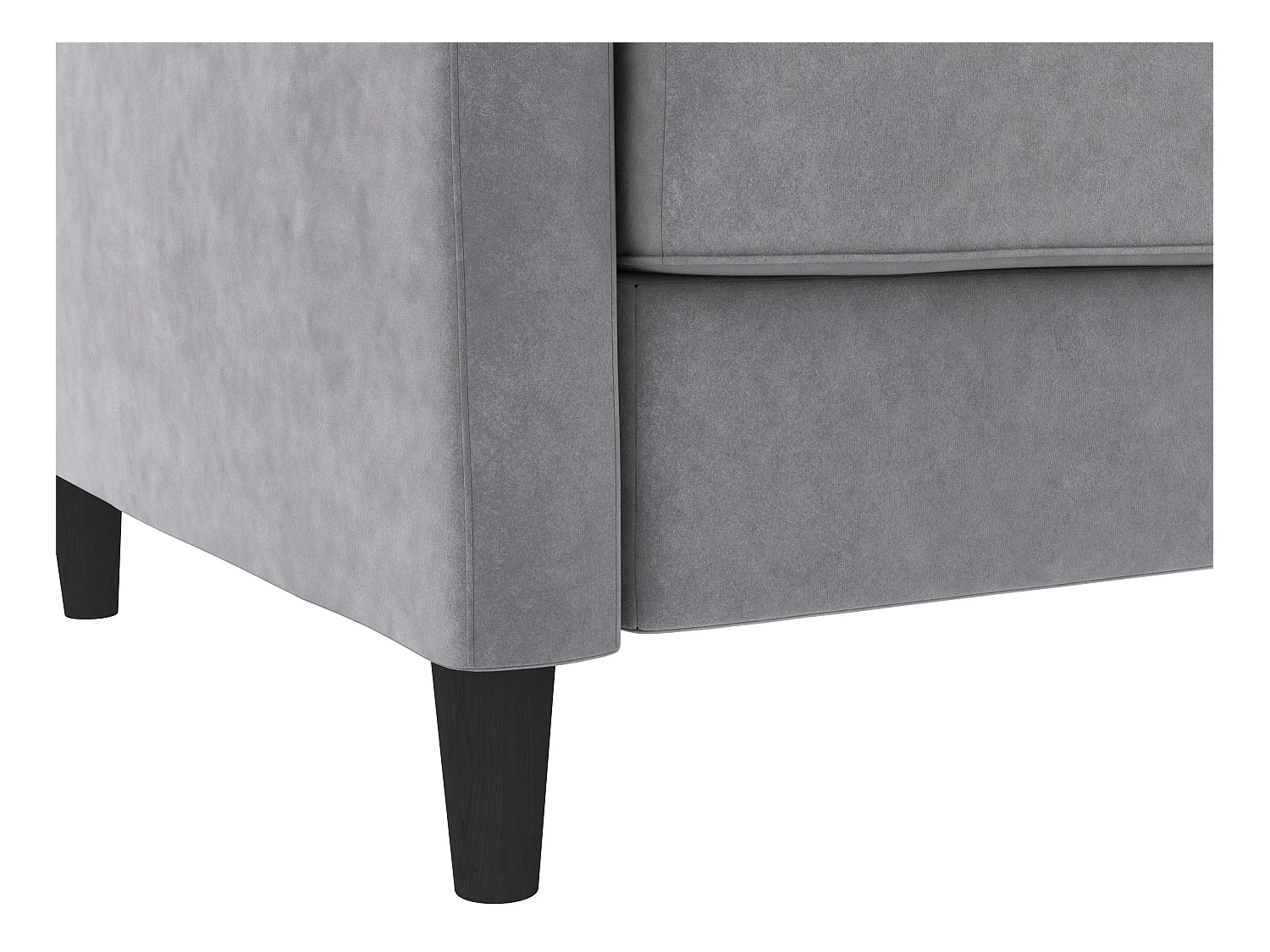 3-zits hoekslaapbank in grijs fluweel