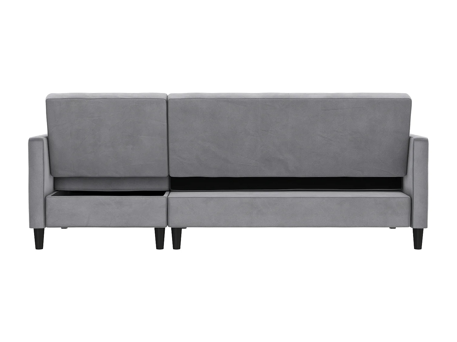 Celine | Canapé-lit 3 places avec méridienne en velours gris