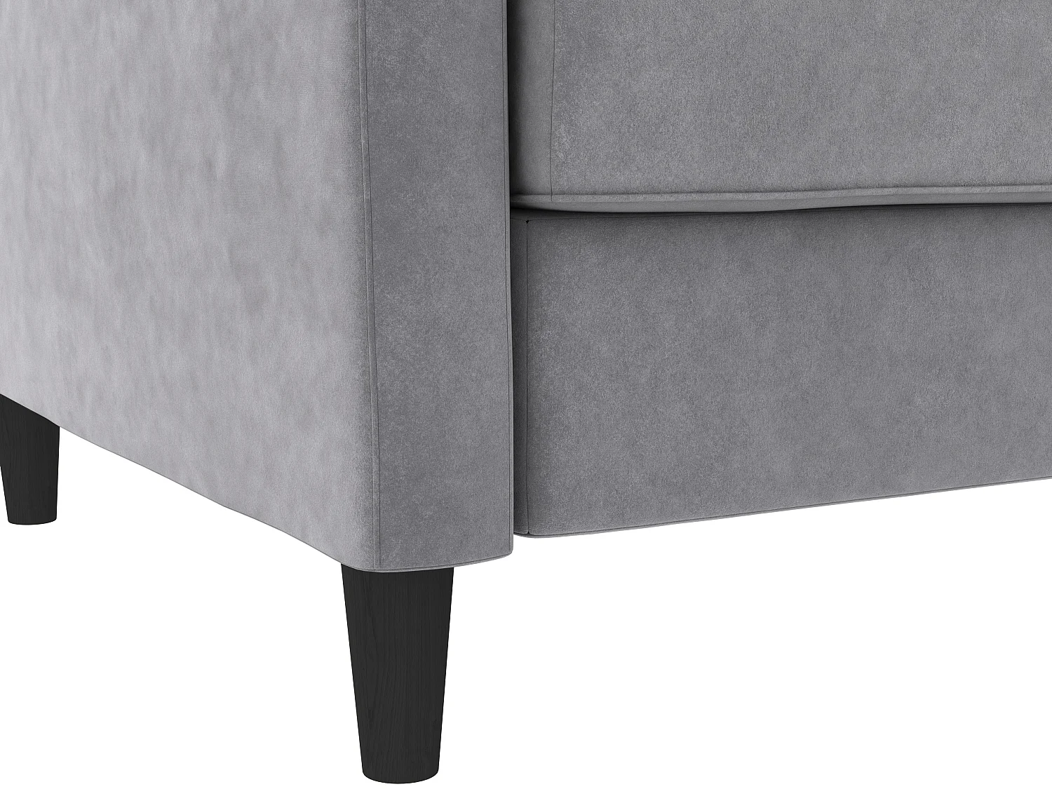 Celine | Canapé-lit 3 places avec méridienne en velours gris